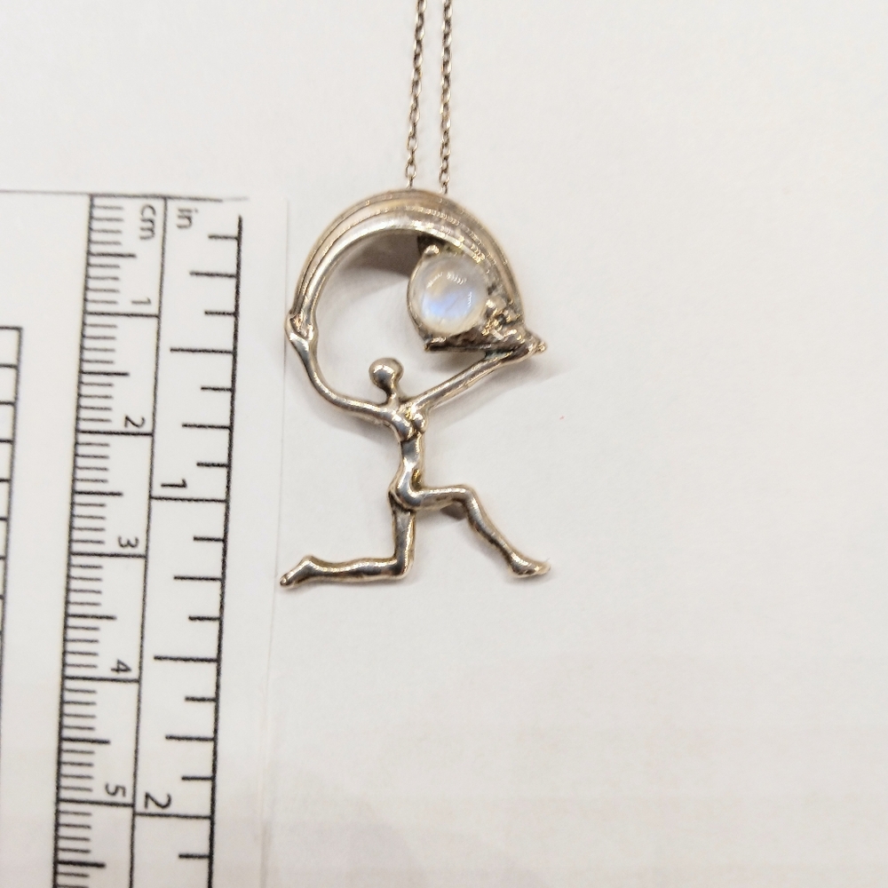 Moonstone Dancer Sterling Silver Necklace - Picture 5 of 5